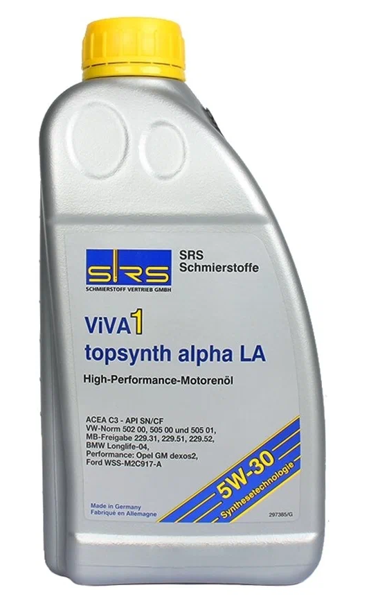 Viva 1 topsynth 5w 40. Моторное масло SRS Viva 1 Special ll-Fe 0w-20, 1л.